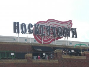 Hockeytown Cafe, right next to Comerica Park